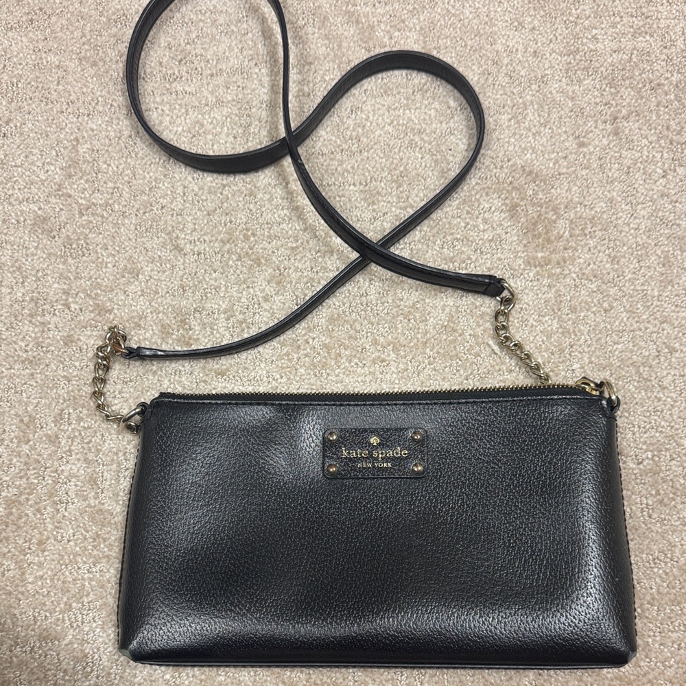 Kate Spade Black Leather Crossbody Bag